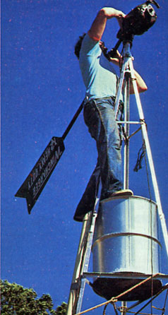 Wind power expert Carl Tourtellotte demonstrates that assembling your own powerplant is an elevating undertaking.